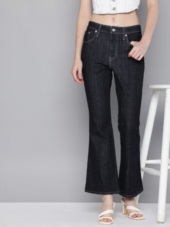 Levis Women 726 Flared High-Rise Light Fade Stretchable Jeans