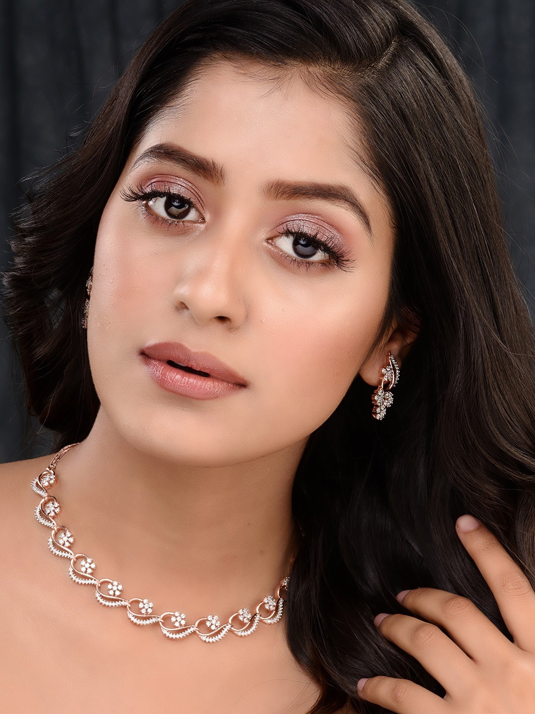 c640db88-227e-475a-9a22-3e8a632565741647493405338SarafRSJewelleryRoseGold-PlatedWhiteAD-StuddedJewellerySet6